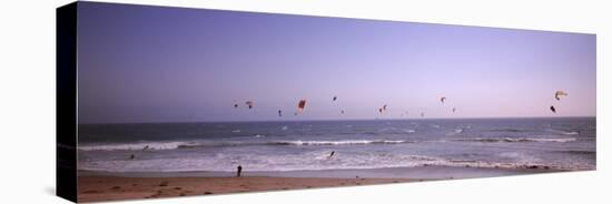 Kite Surfers over the Sea, Waddell Beach, Waddell Creek, Santa Cruz County, California, USA-null-Premier Image Canvas