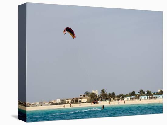 Kite Surfing at Santa Maria on the Island of Sal (Salt), Cape Verde Islands, Africa-R H Productions-Premier Image Canvas