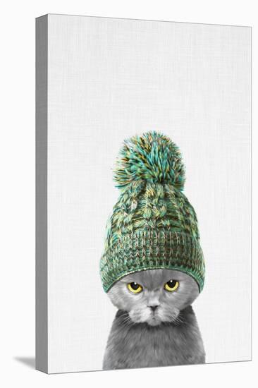 Kitten Wearing a Hat-Tai Prints-Stretched Canvas