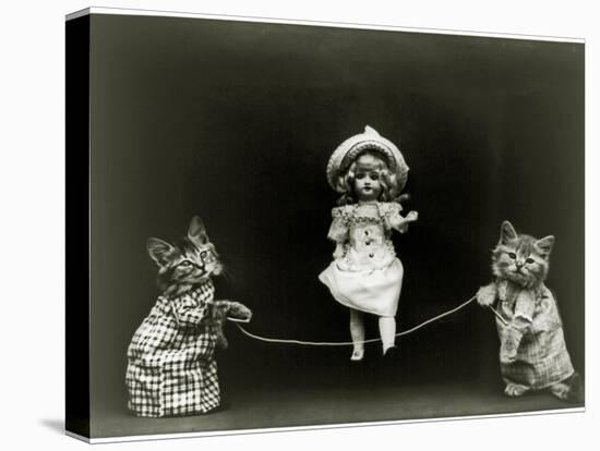 Kittens and a Doll Skipping, 1891-null-Premier Image Canvas