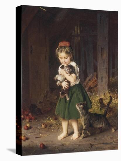 Kittens, c.1865-Ludwig Knaus-Premier Image Canvas