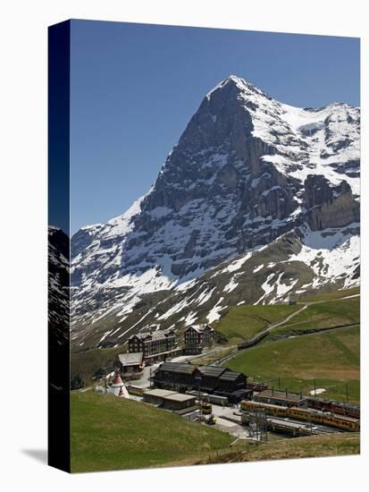 Kleine Scheidegg and Eiger Near Grindelwald, Bernese Oberland, Swiss Alps, Switzerland, Europe-Hans Peter Merten-Premier Image Canvas