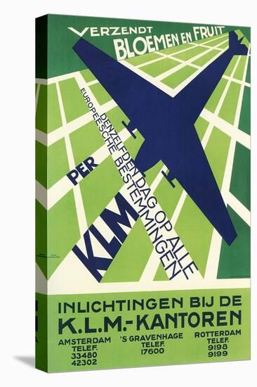 Klm Travel Poster-null-Stretched Canvas