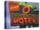 Klose-In Motel Sign Lights as Night Falls, Seattle, Washington, USA-Nancy & Steve Ross-Premier Image Canvas