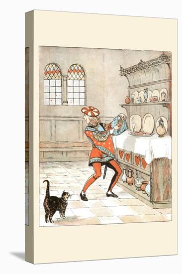 Knave of Hearts He Stole the Tarts from the Cupboard-Randolph Caldecott-Stretched Canvas