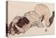 Kneeling Girl, Resting on Both Elbows, 1917-Egon Schiele-Premier Image Canvas