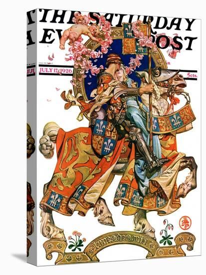 "Knight in Shining Armor," Saturday Evening Post Cover, July 17, 1926-Joseph Christian Leyendecker-Premier Image Canvas