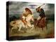 Knights Fighting in the Countryside-Eugene Delacroix-Premier Image Canvas