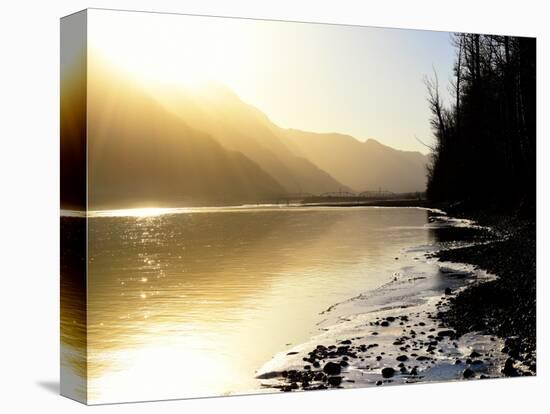 Knik River-Savanah Plank-Stretched Canvas