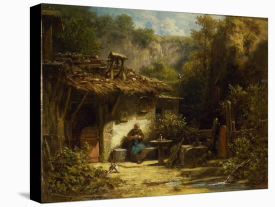 Knitting Hermit, 1860-1870S-Carl Spitzweg-Premier Image Canvas