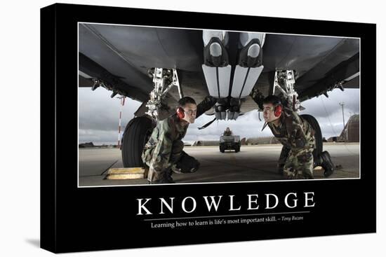 Knowledge: Inspirational Quote and Motivational Poster-null-Premier Image Canvas