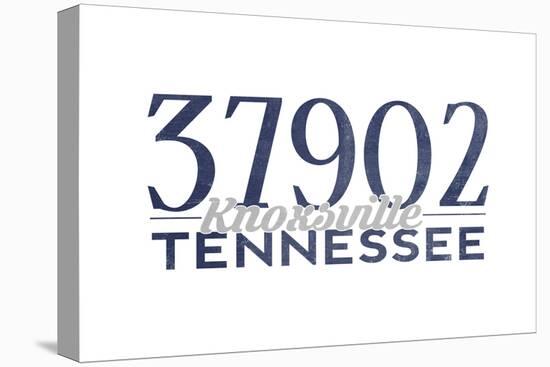 Knoxville, Tennessee - 37902 Zip Code (Blue)-Lantern Press-Stretched Canvas