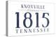Knoxville, Tennessee - Established Date (Blue)-Lantern Press-Stretched Canvas