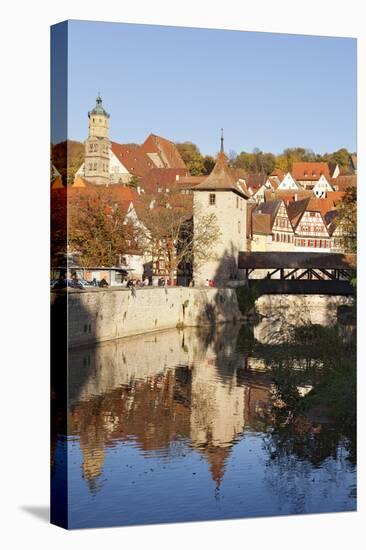 Kocher River and Old Town, Schwaebisch Hall, Hohenlohe, Baden Wurttemberg, Germany, Europe-Markus Lange-Premier Image Canvas