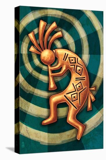 Kokopelli-Lantern Press-Stretched Canvas