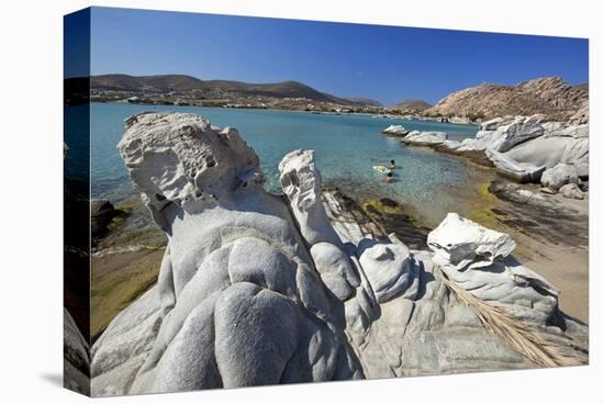 Kolimbithres Beach at Naoussa Bay, Island of Paros, Cyclades, Greece-null-Stretched Canvas