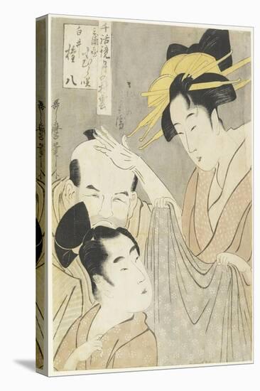 Komurasaki of the Muuraya House, Shirai Gonpachi and Viperous Jihe, 1798-1800-Kitagawa Utamaro-Premier Image Canvas