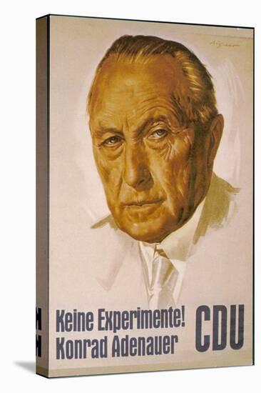 Konrad Adenauer Poster for the 1957 Elections Urging the People of Germany Not to Experiment-null-Premier Image Canvas