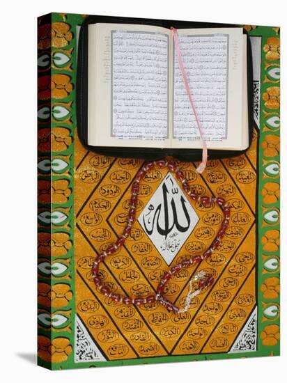 Koran, Rosary and Allah Calligraphy, Paris, France, Europe-Godong-Premier Image Canvas