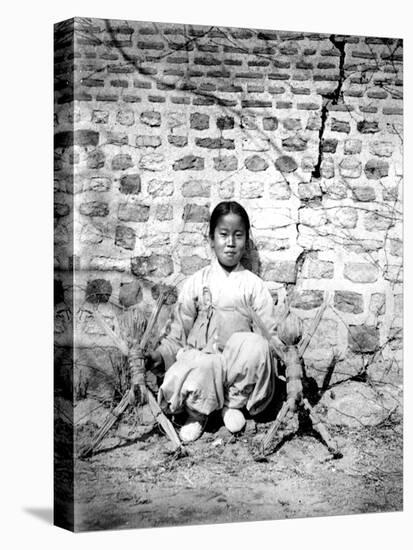 Korean Girl with Dolls, 1900-null-Premier Image Canvas