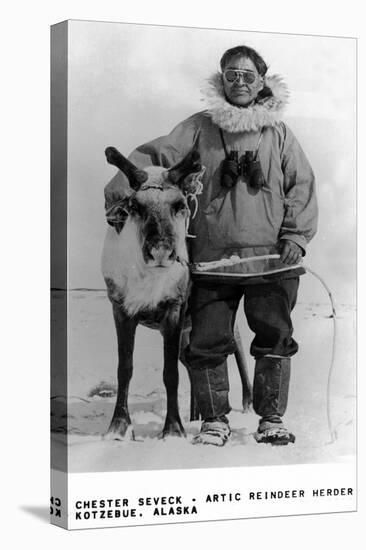 Kotzebue, Alaska - Chester Seveck, Arctic Reindeer Herder-Lantern Press-Stretched Canvas