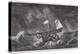 Kraken Attacking a Sailing Vessel During a Storm-E. Etherington-Premier Image Canvas