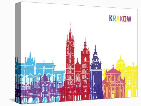 Krakow Skyline Pop-paulrommer-Stretched Canvas
