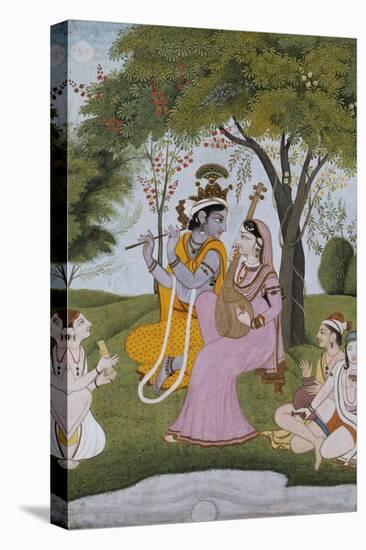 Krishna and Radha Making Music-null-Premier Image Canvas