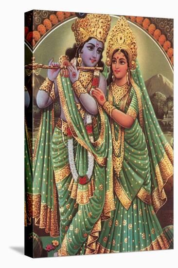 Krishna and Radha-null-Stretched Canvas