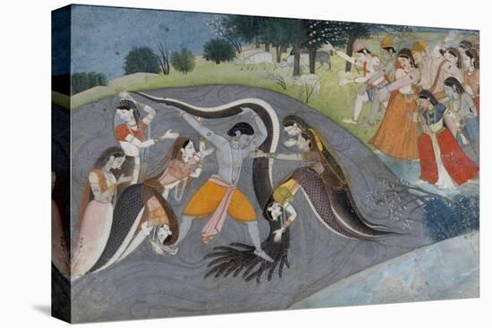 Krishna Subduing Kaliya, the Snake Demon, c.1785-Indian School-Premier Image Canvas