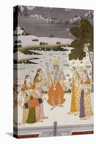 Krishna with the Gopis, Rajesthan, Possibly Bikaner, circa 1760-null-Premier Image Canvas