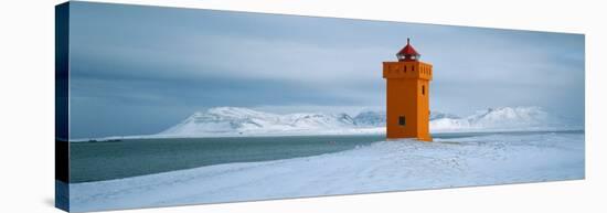 Krossnes lighthouse, Iceland-Jean Guichard-Stretched Canvas