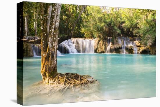 Kuang Si Waterfalls, Luang Prabang Area, Laos, Indochina, Southeast Asia, Asia-Jordan Banks-Premier Image Canvas