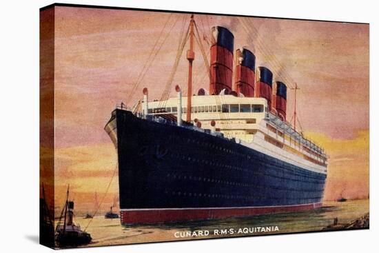 Künstler Cunard Line, R.M.S Aquitania Arriving-null-Premier Image Canvas
