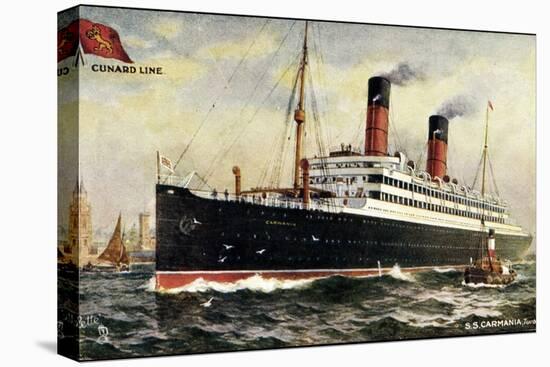 Künstler Cunard Line, S.S. Carmania, Dampfschiff-null-Premier Image Canvas