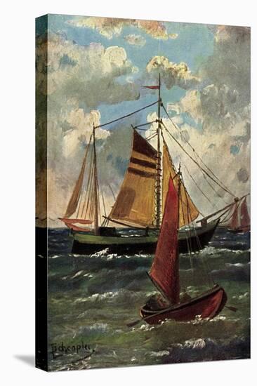 Künstler Schröpler, L., Segelschiffe Und Boot, Meer-null-Premier Image Canvas