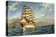 Künstler Segelschiff, 3 Master Auf See, Boote-null-Premier Image Canvas