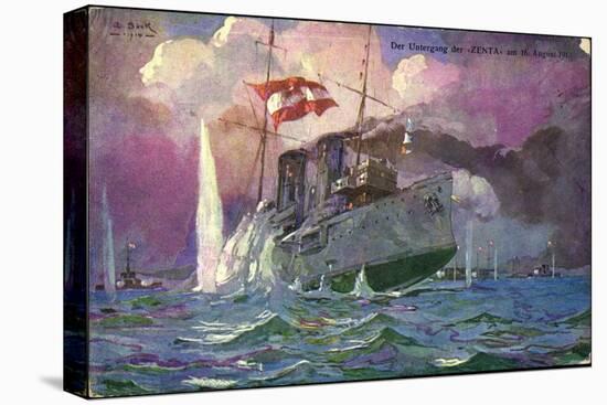 Künstler Untergang Der S.M.S Zenta, August 1914-null-Premier Image Canvas