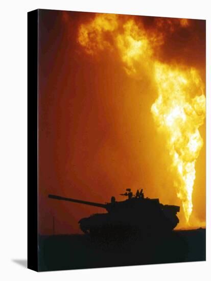 Kuwait Burning Oil Well-Roberto Borea-Premier Image Canvas