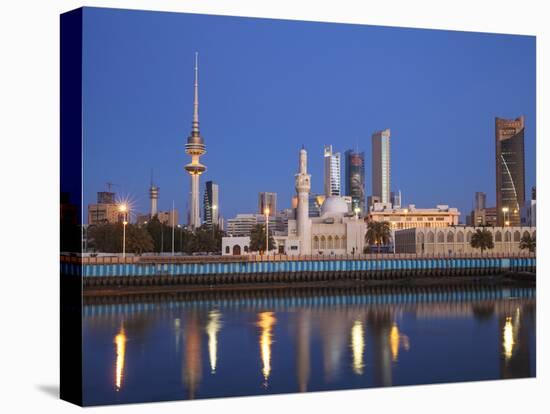 Kuwait, Kuwait City, City Skyline Reflecting in  Harbour-Jane Sweeney-Premier Image Canvas