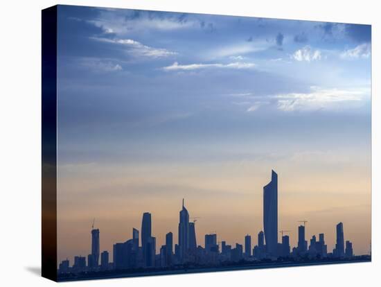 Kuwait, Kuwait City, Salmiya, Arabian Gulf and City Skyline Looking Towards Al Hamra Tower-Jane Sweeney-Premier Image Canvas