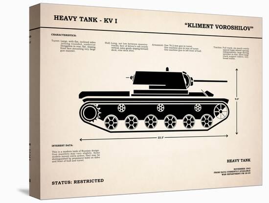 KV1 Heavy Tank-Mark Rogan-Stretched Canvas