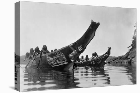 Kwakiutl Canoes, c1914-Edward S. Curtis-Premier Image Canvas