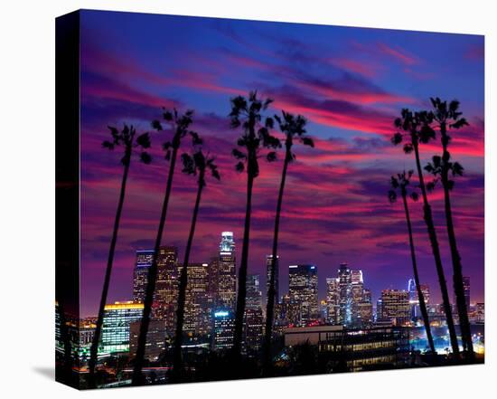L.A. at Night-null-Stretched Canvas