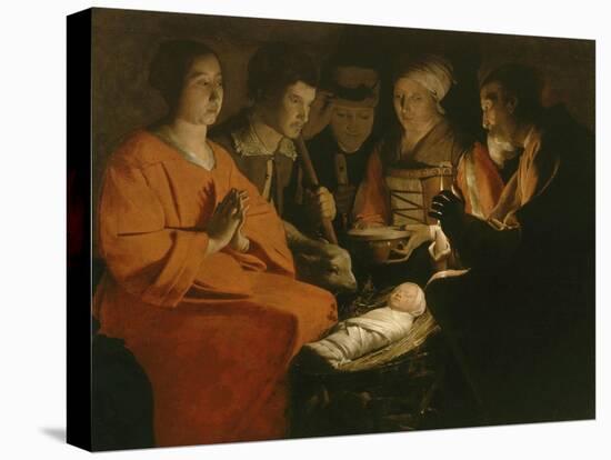 L'Adoration des bergers-Georges de La Tour-Premier Image Canvas