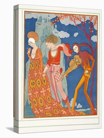 L'amour, Le Desir, at La Mort, from Personages De Comedie, Pub. 1922 (Pochoir Print)-Georges Barbier-Premier Image Canvas