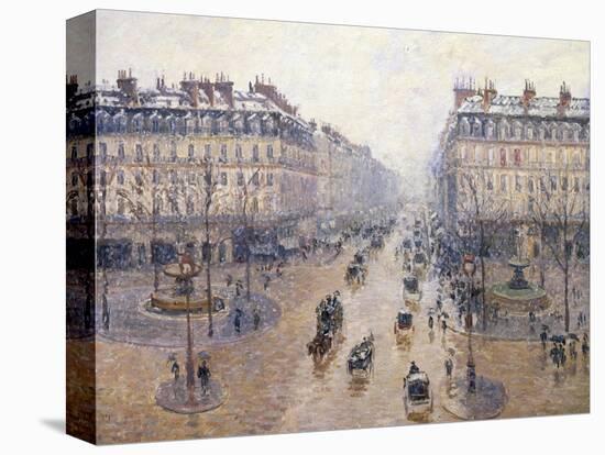 L'Avenue De L'Opéra, Snow, Morning, 1898-Camille Pissarro-Premier Image Canvas