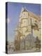 L'Eglise de Moret (Le soir)-Alfred Sisley-Premier Image Canvas