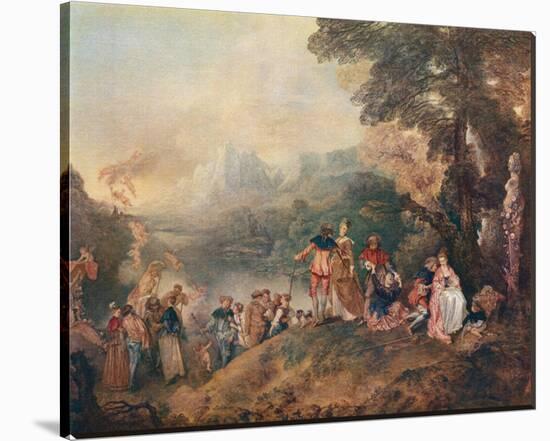 L'Embarquement pour Cytere, c.1684-1721-Jean Antoine Watteau-Stretched Canvas