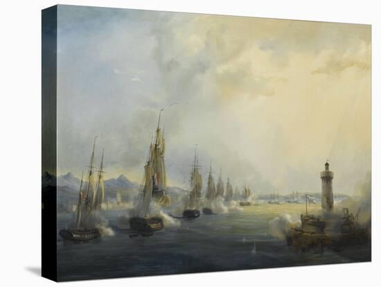 L'escadre française commandée par l'amiral Roussin force l'entrée du Tage devant Lisbonne, 11-Pierre Julien Gilbert-Premier Image Canvas